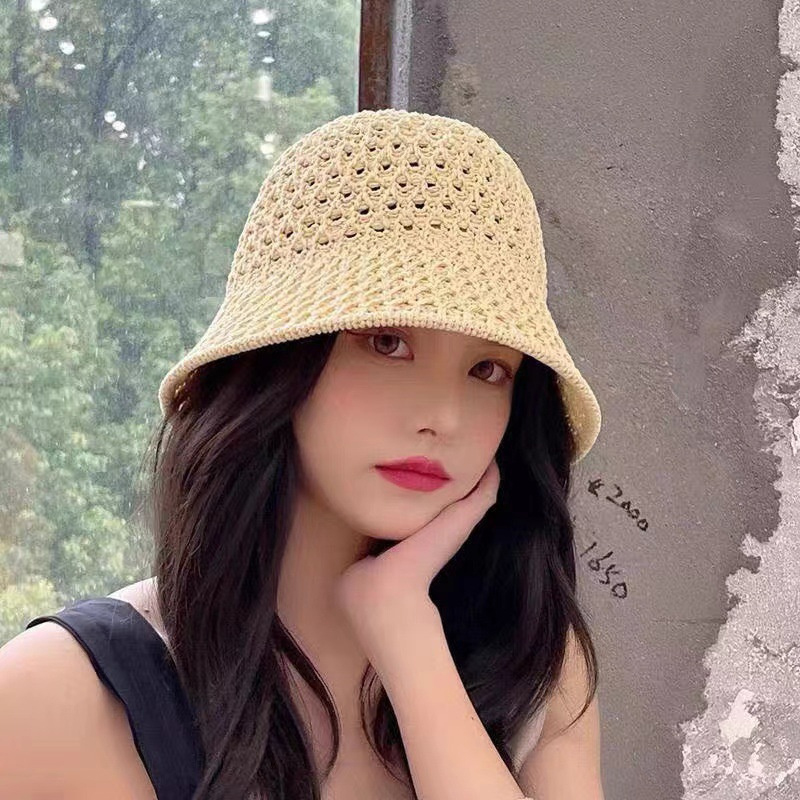 여성용 새 여름 모자, 넓은 챙 플로피 모자, 비치 파 - Bucket Hat Straw 리뷰 및 가격